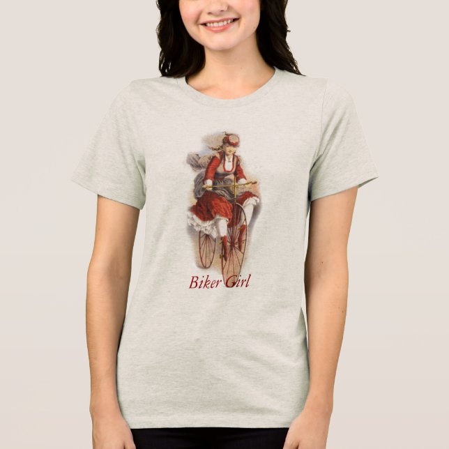 Biker Girl Tri-Blend Shirt (Front)