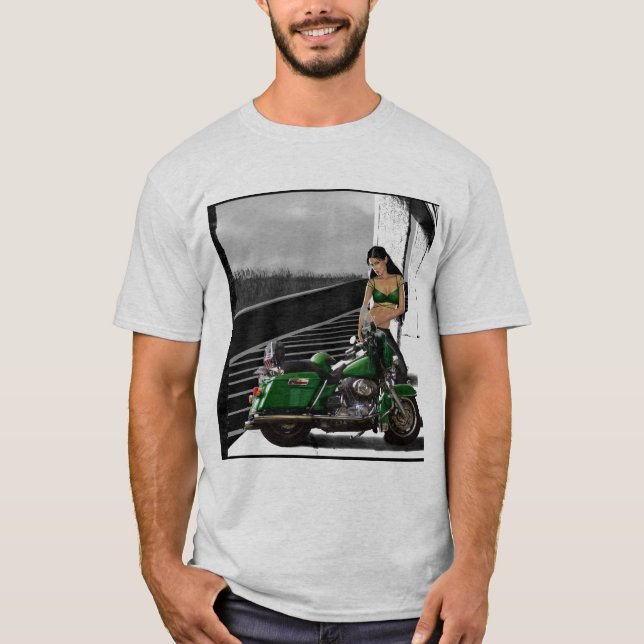 Biker Girls Ride Hard T-Shirt (Front)