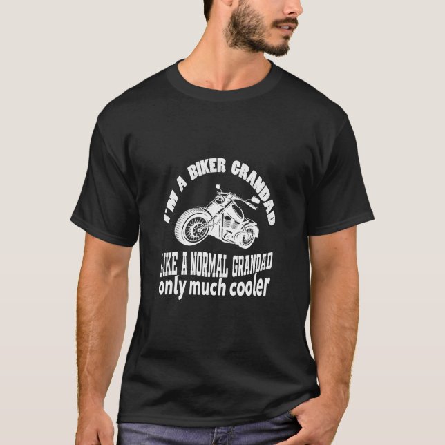 BIKER GRANDAD,Mens Funny Motorbike I'm A Mens Fath T-Shirt (Front)