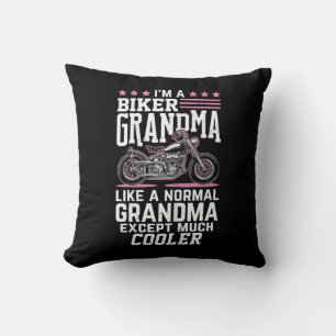 Biker Grandma - Motorbike Grandma Biker Grandma Cushion