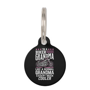 Biker Grandma - Motorbike Grandma Biker Grandma Pet Tag