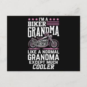 Biker Grandma - Motorbike Grandma Biker Grandma Postcard