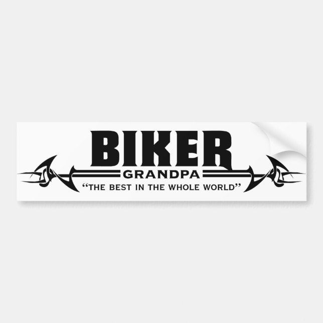 Biker Grandpa Bumper Sticker (Front)