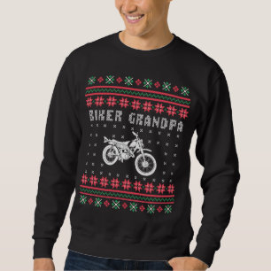 Biker Grandpa Motorcycle Ugly Christmas Sweater