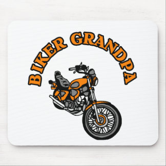 BIKER GRANDPA MOUSE PAD