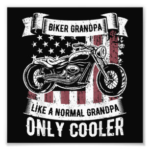 Biker Grandpa Ride Motorcycles Motorcycle Lovers R Photo Print