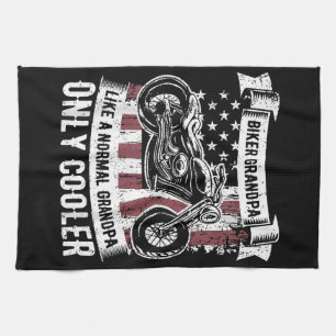Biker Grandpa Ride Motorcycles Motorcycle Lovers R Tea Towel