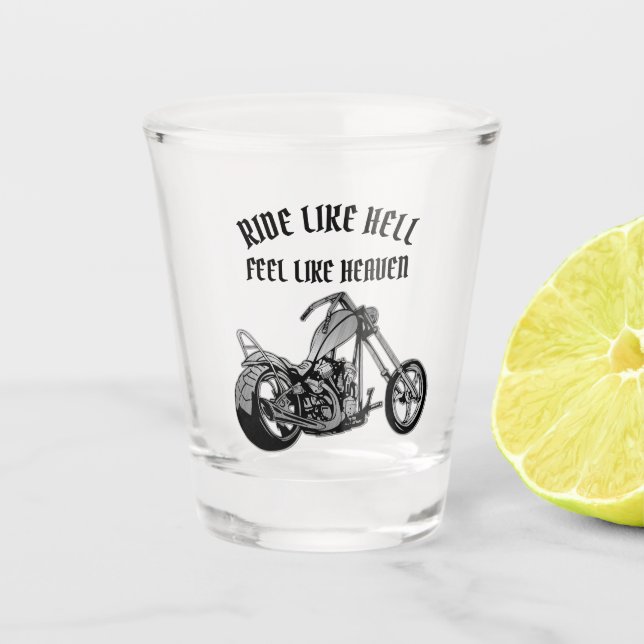 Biker Heaven  Shot Glass (Front)