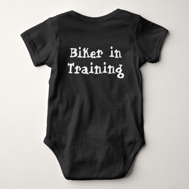 Biker in training baby bodysuit (Back)