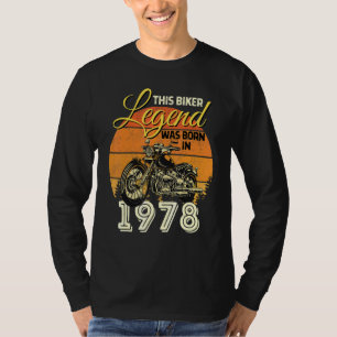 Biker Legend Men Motorcycle Biker Legend Was Born  T-Shirt