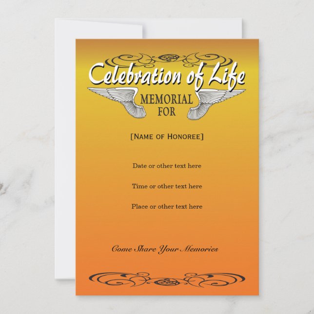 Biker Memorial Invitation (Front)