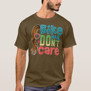 Biker Messy Bun Hairstyle MTB Rider Motorcyclist T-Shirt