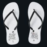 Biker Motorbike   Sidecar Wedding Flip Flops<br><div class="desc">Biker motorcycle   sidecar wedding flip flops. Perfect for a biker motorcycle themed fun casual wedding or to wear on your honeymoon.</div>