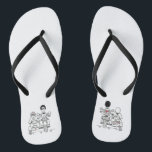Biker Motorbike   Sidecar Wedding Flip Flops<br><div class="desc">Biker motorcycle   sidecar wedding flip flops. Perfect for a biker motorcycle themed fun casual wedding or to wear on your honeymoon.</div>