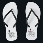 Biker Motorbike   Sidecar Wedding Flip Flops<br><div class="desc">Biker motorcycle   sidecar wedding flip flops. Perfect for a biker motorcycle themed fun casual wedding or to wear on your honeymoon.</div>