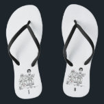 Biker Motorbike   Sidecar Wedding Flip Flops<br><div class="desc">Biker motorcycle   sidecar wedding flip flops. Perfect for a biker motorcycle themed fun casual wedding or to wear on your honeymoon.</div>