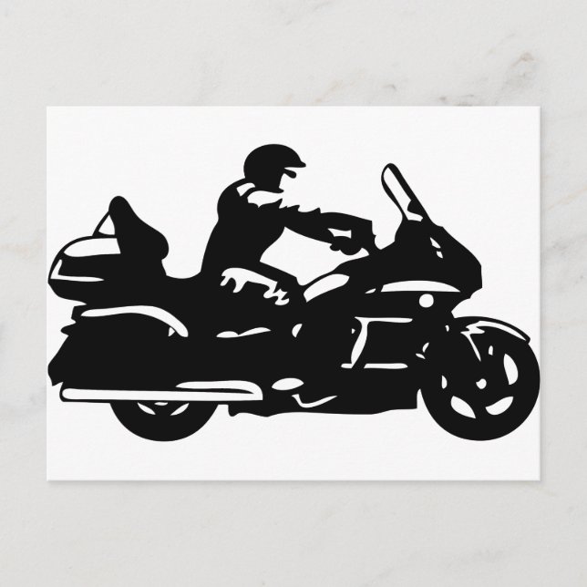 biker motorcycle moto goldwing postcard (Front)