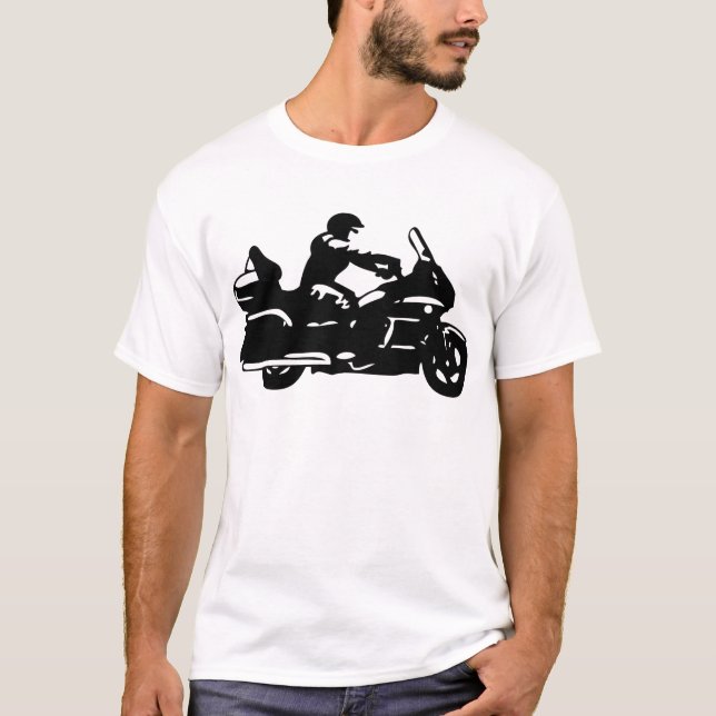 biker motorcycle moto goldwing T-Shirt (Front)