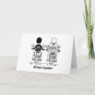 Biker Motorcycle Wedding Anniversary Card