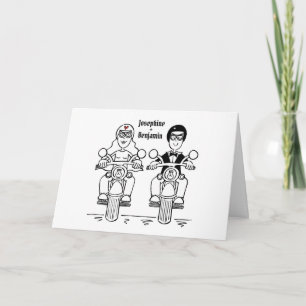 Biker Motorcycle Wedding Card