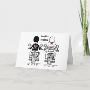 Biker Motorcycle Wedding Card
