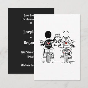 Biker Motorcycle Wedding Save The Date