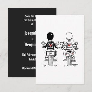 Biker Motorcycle Wedding Save The Date