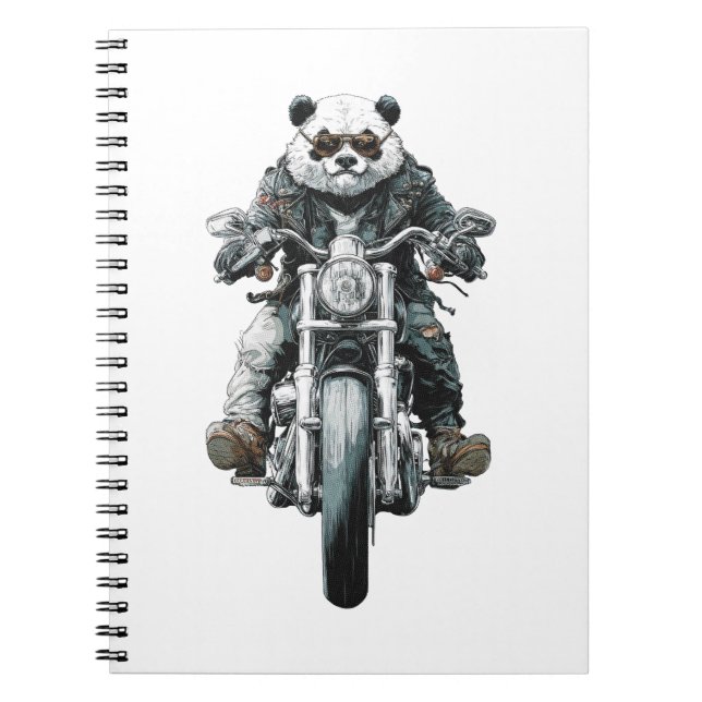 Biker Panda Notebook (Front)