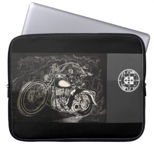 Biker Portuguese art Laptop Sleeve