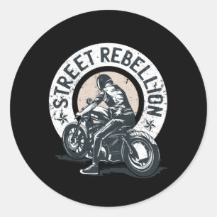Biker Quote Classic Round Sticker