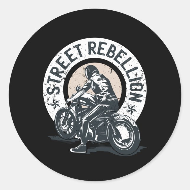 Biker Quote Classic Round Sticker (Front)