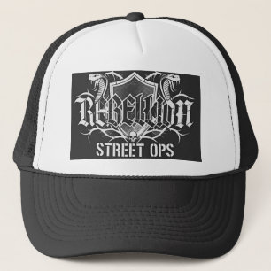 Biker Rebellion Street Ops Skull Trucker Hat