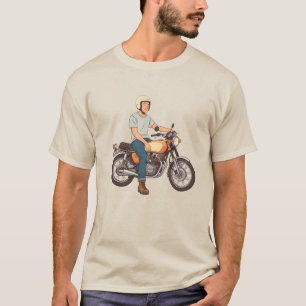 Biker Riding a Motorcycle  T-Shirt