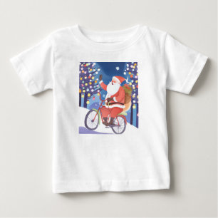 Biker santa claus baby T-Shirt