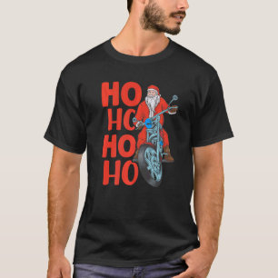 Biker Santa Motorcycle Fan Christmas Xmas Holidays T-Shirt