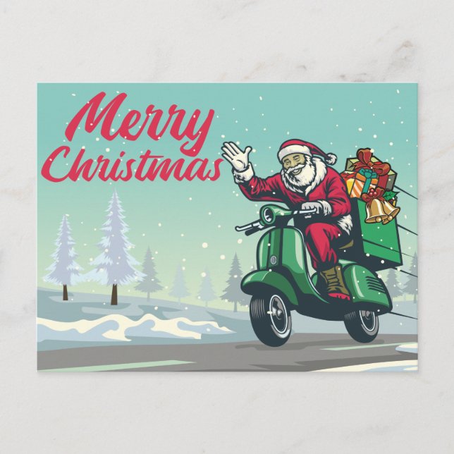 Biker Santa Postcard (Front)