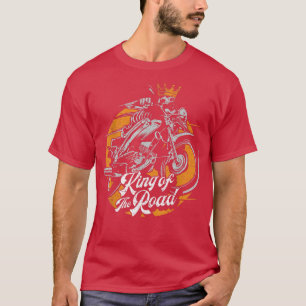 Biker Skeleton King Motorcycle Rider Gift T-Shirt