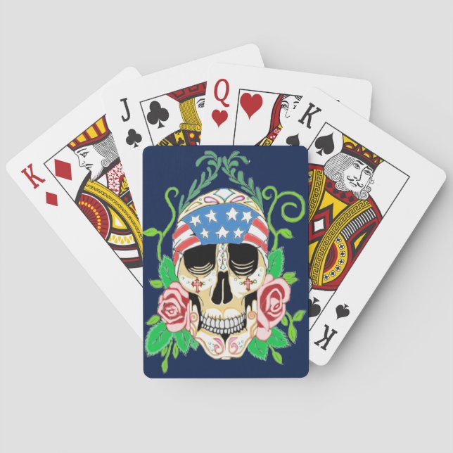 Biker Skull Playing Cards (Back)