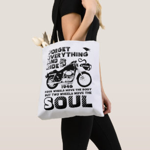 Biker Soul, Personalized Date of Birth Tote Bag