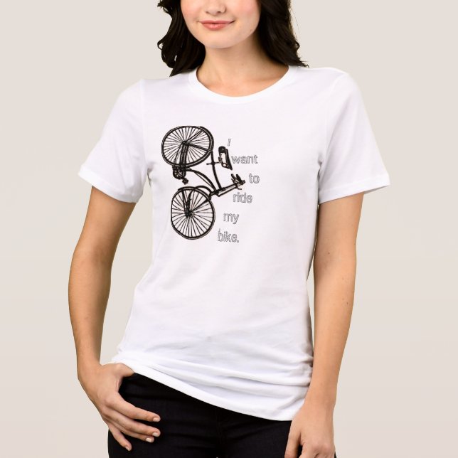 Biker Vintage Bike T-shirt Tri-Blend Shirt (Front)