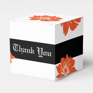 Biker Wedding Favour Box Black and Orange