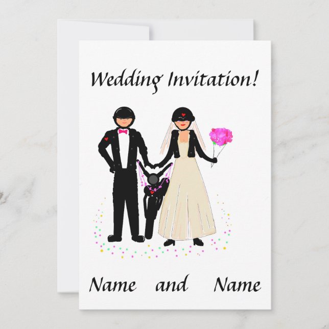 Biker Wedding Invitations (Front)