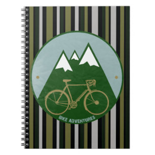 bikers adventure, mountains spiral notebook