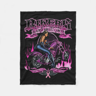 Bikers Against Breast Cancer Fight For A Cure Hope Fleece Blanket