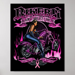 Bikers Against Breast Cancer Fight For A Cure Hope Poster