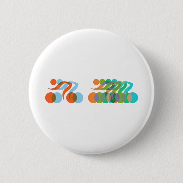 Bikers, Cyclers Freaks 6 Cm Round Badge (Front)