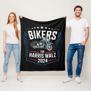 Bikers For Harris Walz 2024 Harris Waltz 2024  Fleece Blanket