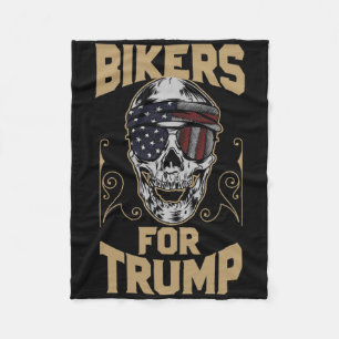 Bikers For Pro Trump Voices Motorcycle Rider Fleece Blanket