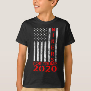 Bikers For Trump 2020 American Flag Conservative M T-Shirt