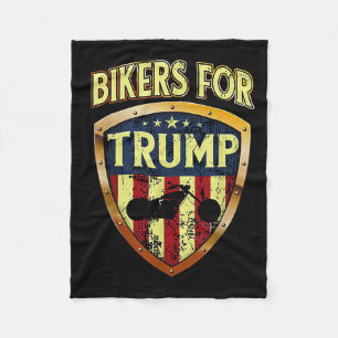 Bikers for trump funny biker gift Bikers for trump Fleece Blanket